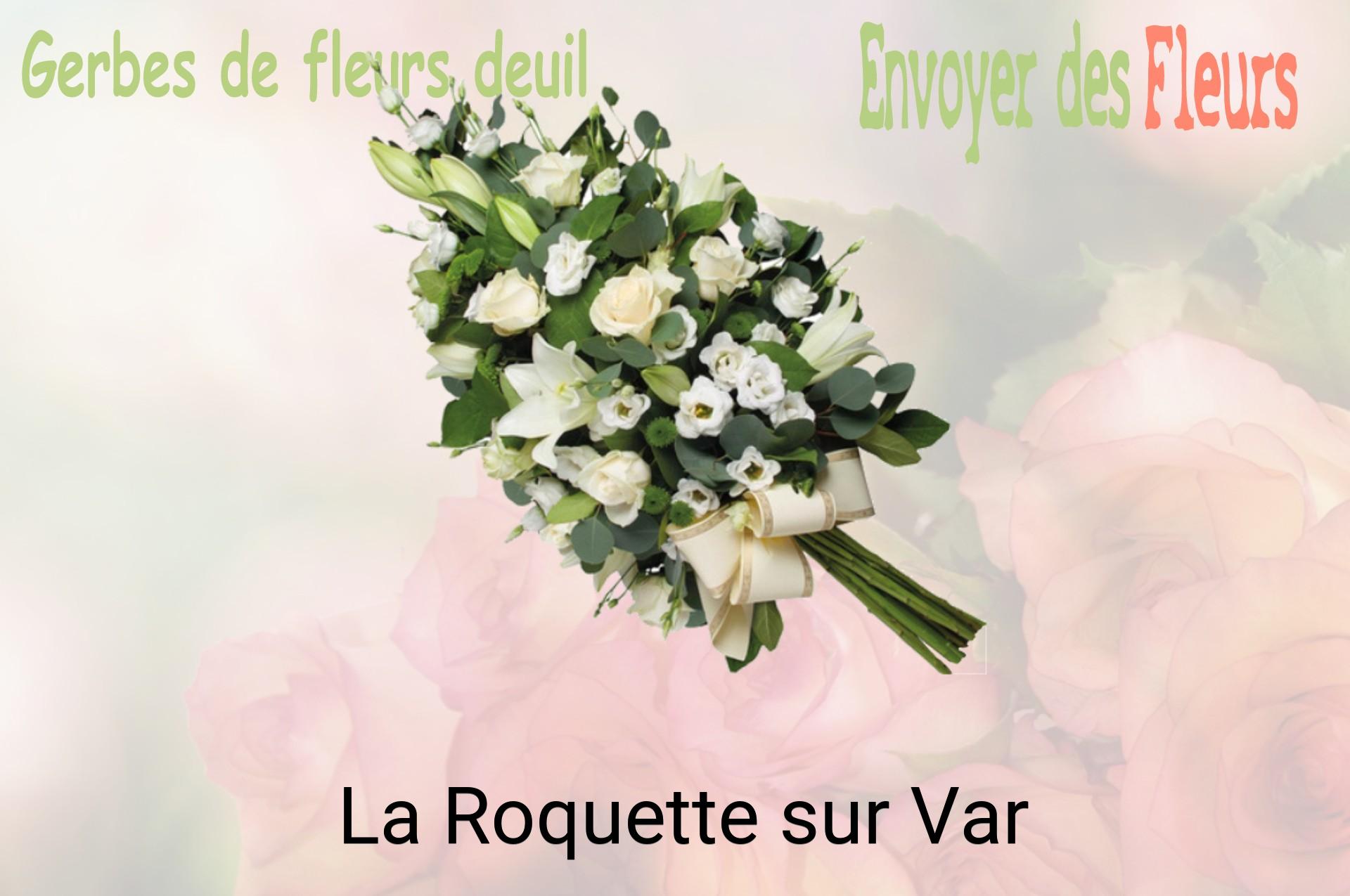 Gerbe de fleurs de deuil livrée à La Roquette-sur-Var
